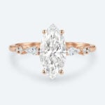 1.5 Carat Marquise Diamond Ring Lab Diamond Cluster Rings