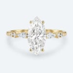 1.5 Carat Marquise Diamond Ring Lab Diamond Cluster Rings