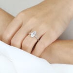 Marquise Cut Lab Grown Diamond Modern Side Stone 4-Prong Engagement Ring (4)