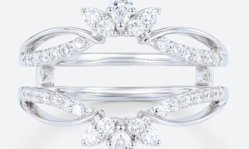 Lab-Grown Diamond Rings Diamond Marquise Cut White Gold Rings Crown Ring