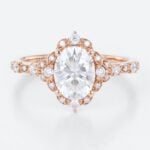Halo Diamond Engagement Ring Lab Created Diamonds Rings