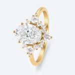 Oval Cut Lab Grown Diamond Classic Cluster 6-Prong Engagement Ring (5)