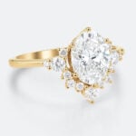 Oval Cut Lab Grown Diamond Classic Cluster 6-Prong Engagement Ring (7)