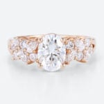 2 Carat Lab Created Diamond Oval Cut Wedding Ring Cluster