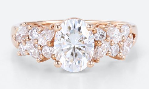 2 Carat Lab Created Diamond Oval Cut Wedding Ring Cluster 2 Carat Lab Created Diamond Oval Cut Wedding Ring Cluster