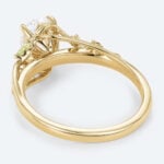 Oval Cut Lab Grown Diamond Garden-themed 4 Claw Prong Engagement Ring (3)