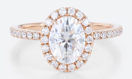 Halo Oval Ring Engagement Rose Gold Lab Created Diamonds Ring Halo Oval Ring Engagement Rose Gold Lab Created Diamonds Ring