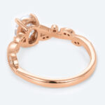 Oval Cut Lab Grown Diamond Milgrain Vine-Wrapped 4-Prong Engagement Promise Ring (2)