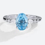 Oval Lab Blue Diamonds Engagement Ring Multi Cuts Ring (1)–