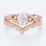 Lab Grown Diamond Wedding Band Couple Promise Rings Set