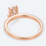 Pear Cut Lab Grown Diamond Classic Pavé 4-Prong Engagement Promise Ring (3)