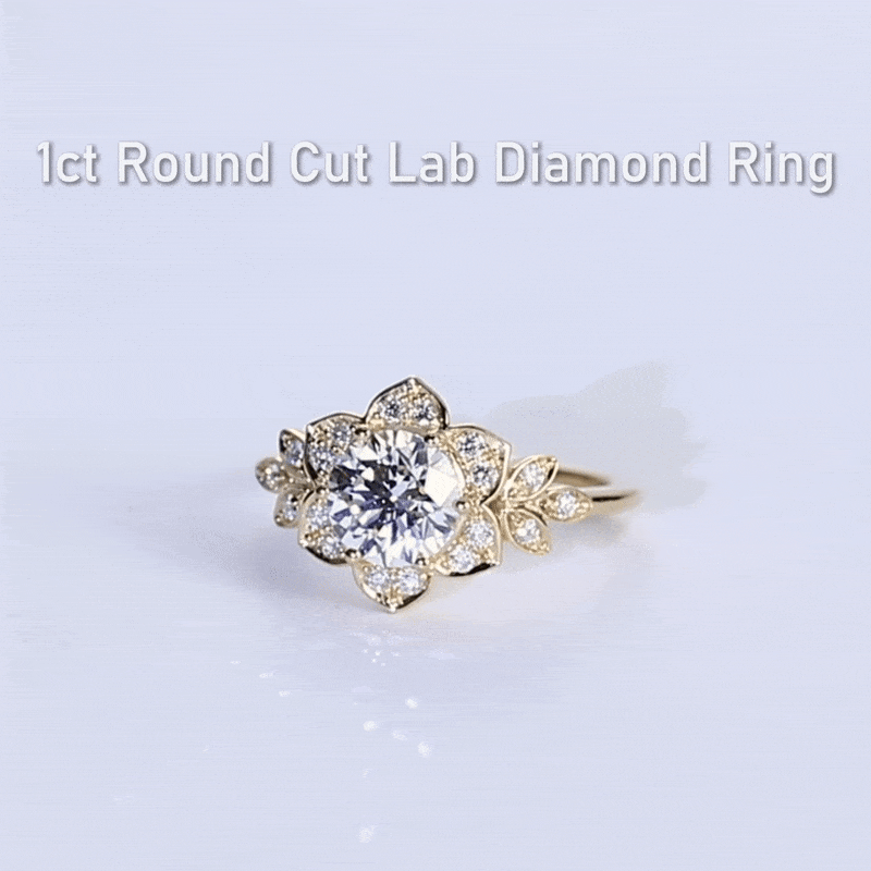 Yellow Gold Wedding Rings Lab Created Diamond Band Classic Ring
