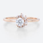 Round Halo Engagement Rings Lab Grown Diamonds Unique Rings