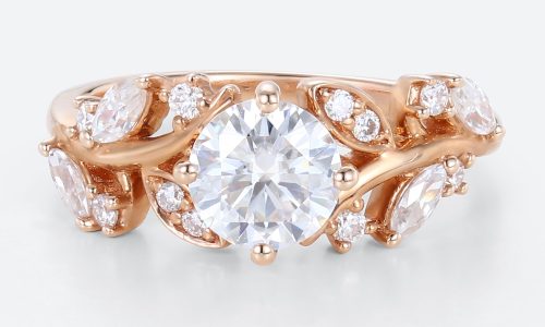 Unique Diamond Rings Rose Gold Round Lab Diamond Engagement Rings Unique Diamond Rings Rose Gold Round Lab Diamond Engagement Rings