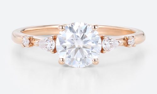 Rose Gold 1 Carat Diamond Rings Round Lab Grown Diamond Engagement Rings Rose Gold 1 Carat Diamond Rings Round Lab Grown Diamond Engagement Rings