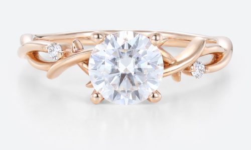 Nature Inspired Engagement Rings Round Cut Ring Unique Rings Nature Inspired Engagement Rings Round Cut Ring Unique Rings