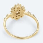 Round Cut Lab Grown Diamond Celestial-Inspired 6 Claw Prong Engagement Ring (3)