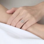 Round Cut Lab Grown Diamond Celestial-Inspired 6 Claw Prong Engagement Ring (5)