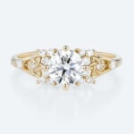 Cluster Diamond Ring Engagement Rings with Lab Created Diamonds