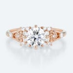 Cluster Diamond Ring Engagement Rings with Lab Created Diamonds