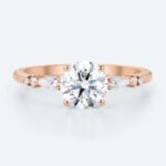 1 Carat Wedding Ring Lab Diamond Round Gold Engagement Rings