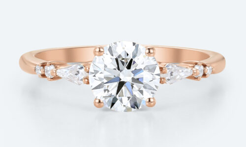 1 Carat Wedding Ring Lab Diamond Round Gold Engagement Rings