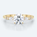 1 Carat Wedding Ring Lab Diamond Round Gold Engagement Rings