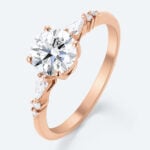 Round Cut Lab Grown Diamond Minimalist 4-Prong Engagement Ring (5)