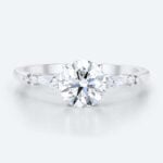 1 Carat Wedding Ring Lab Diamond Round Gold Engagement Rings