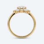 Round Engagement Rings Halo Lab Diamonds Rings Simple Ring