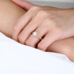 Round Cut Lab Grown Diamond Vintage Floral Halo 6-Prong Engagement Ring (4)