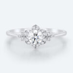 White Gold Wedding Rings Lab Created Diamond Band Classic Ring