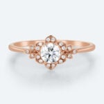 Rose Gold Wedding Rings Lab Created Diamond Band Classic Ring