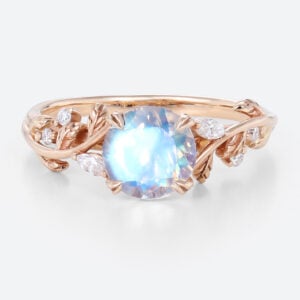 Moonstone Engagement Rings Nature Inspired Unique Wedding Rings​