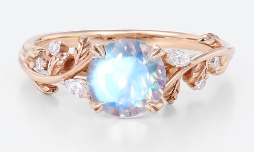 Moonstone Engagement Rings Nature Inspired Unique Wedding Rings​