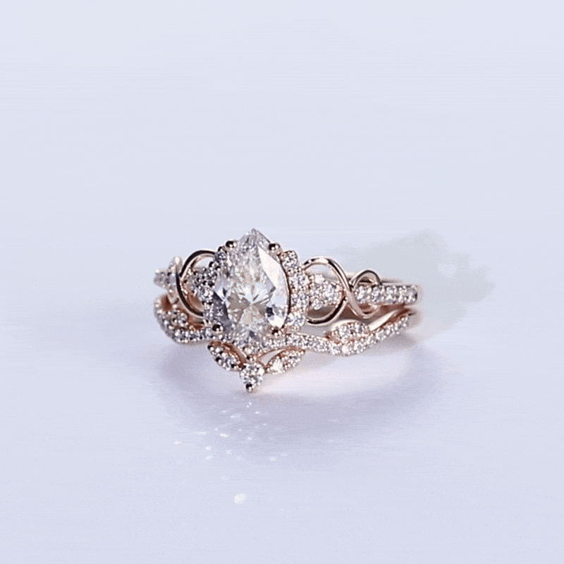 Vintage Lab Grown Diamond Rings Engagement Rings Pear Shaped