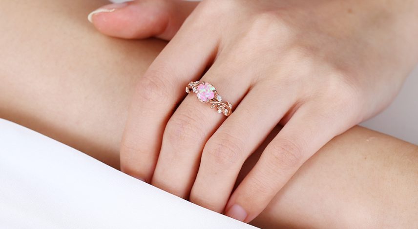 Are Nature-Inspired Engagement Rings Popular? Pink and Opal Ring Engagement Ring Rose Gold Nature Rings Inspired Are Nature-Inspired Engagement Rings Popular?