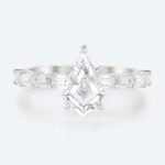 Lab Diamond Eternity Ring Kite Cut Ring White Gold Band Ring