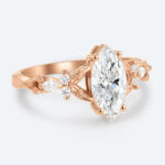 Marquise Cut Lab Grown Diamond Split Shank Leaf Design 4-Prong Engagement Ring (3)