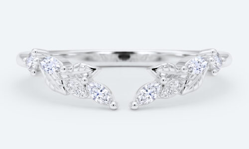 Stacked Wedding Rings Marquise Lab Diamond Rings Open Ring