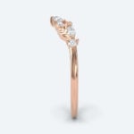 Marquise & Round Cut Lab Grown Diamonds Open Wedding Band Botanical Bridal Ring (5)