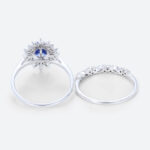 Lab Created Sapphire Oval Wedding Ring Set Jewelry Rings White Gold