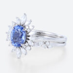 Lab Created Sapphire Oval Wedding Ring Set Jewelry Rings White Gold