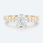 1.5 Carat Oval Diamond Ring Lab Diamond Jewelry Classic Wedding Ring
