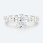 1.5 Carat Oval Diamond Ring Lab Diamond Jewelry Classic Wedding Ring