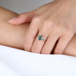 Wedding Band for Pear Shaped Ring Rose Gold Multi Gemstone Ring
