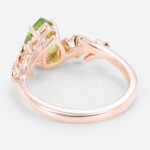 Peridot Rings Gold Pear Shaped Engagement Ring Jewelry Pink Sapphire