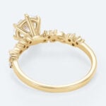 Round Cut Lab Grown Diamond Alternating Side Stones 6 Claw Prong Engagement Ring (3)