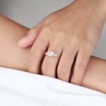 Round Cut Lab Grown Diamond Classic 34 Twisted Cluster 6-Prong Engagement Ring (3)