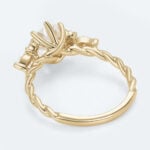 Round Cut Lab Grown Diamond Classic 34 Twisted Cluster 6-Prong Engagement Ring (4)